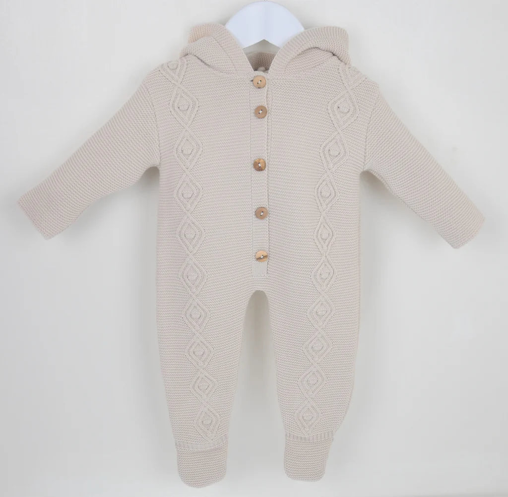 Natural Hooded Romper