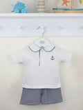 Coves Shorts Suit White/Navy