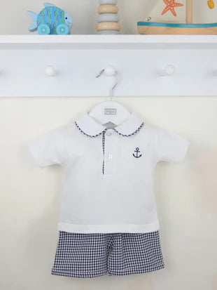 Coves Shorts Suit White/Navy