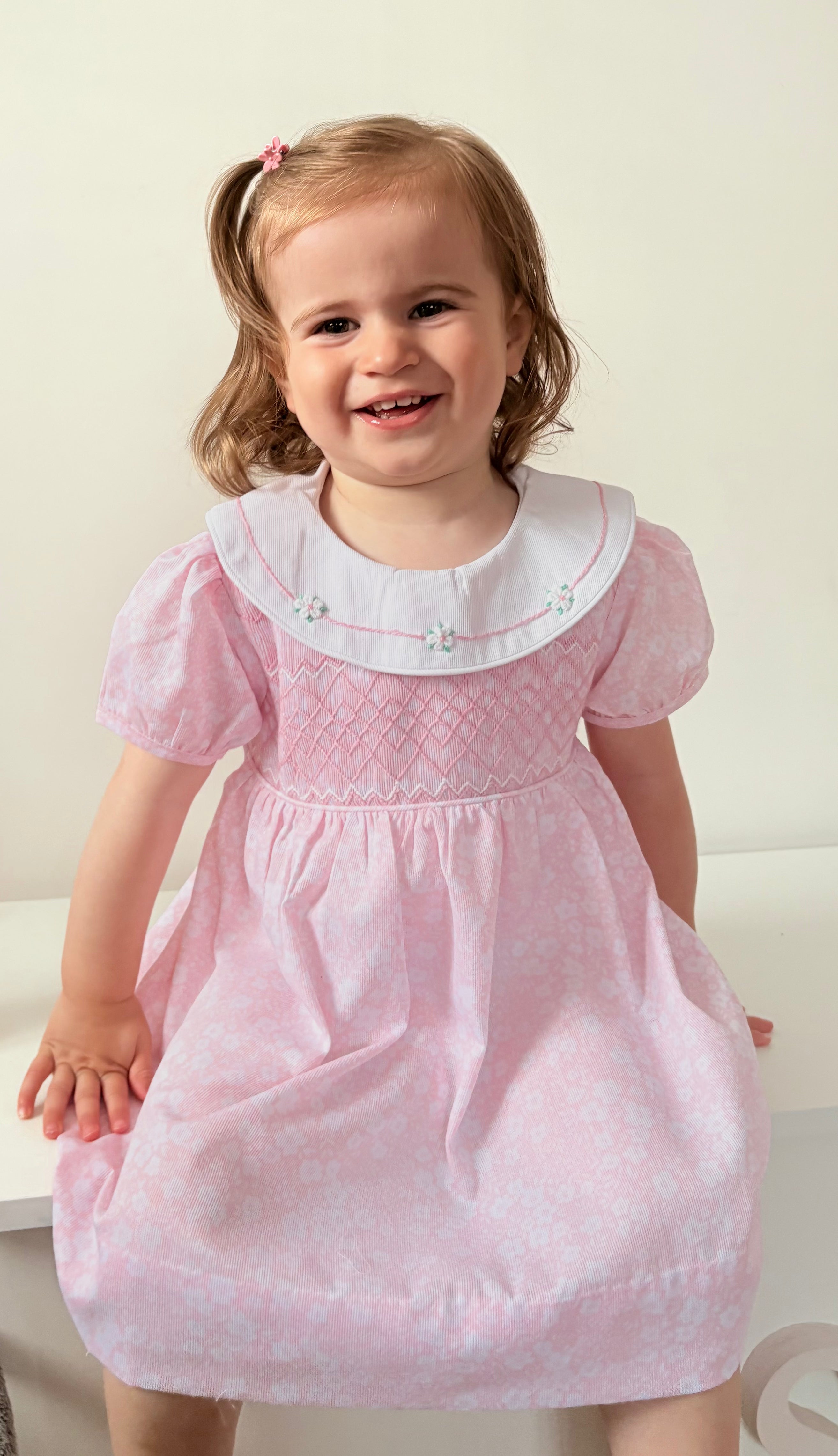 Pink Smocked Dress