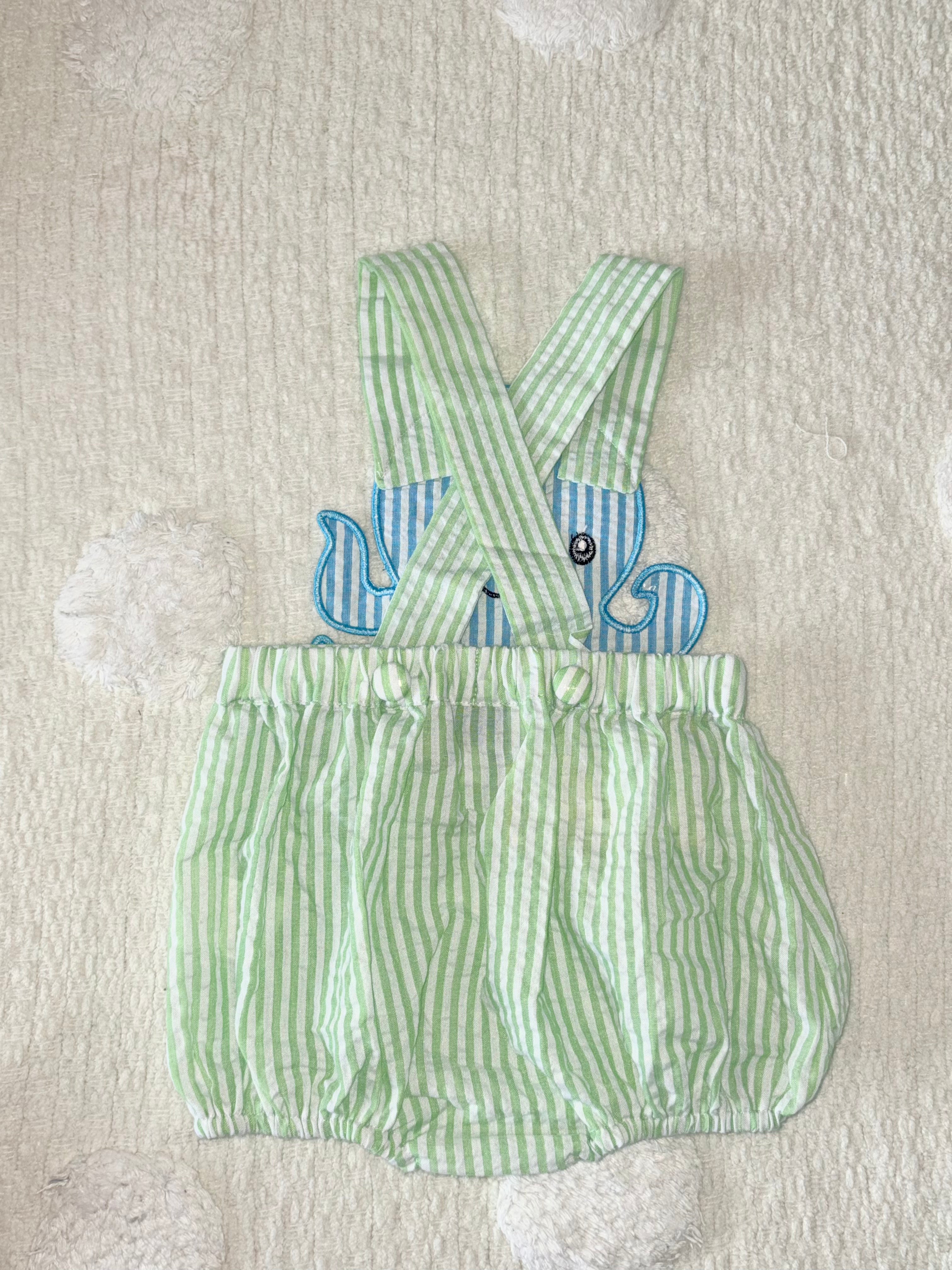 Octopus Pinstripe Romper